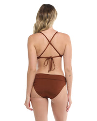 Bas de bikini Mid Waist Fold Over - ŒIL DE TIGRE