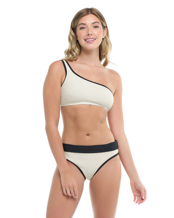 Bas de bikini Mid Waist Fold Over - MAU LOA (Ivoire)