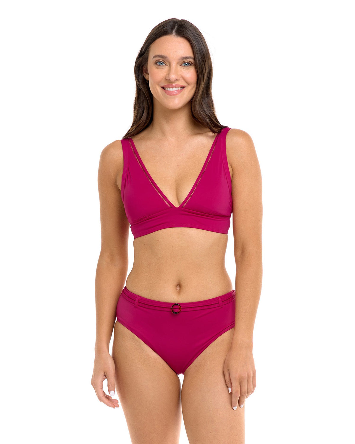 Bas de bikini Belted Alessia - RASPBERRY