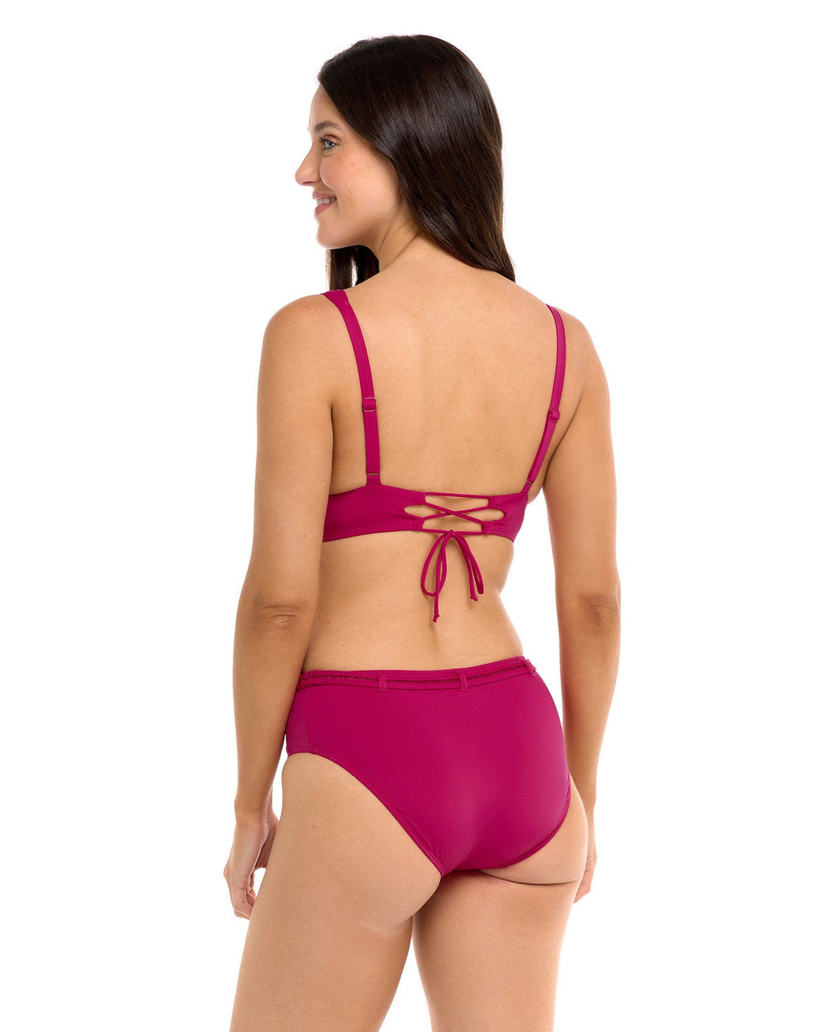 Bas de bikini Belted Alessia - RASPBERRY