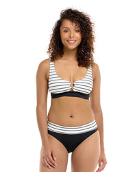 Bas de bikini Mid Waist Fold Over - DEEP SEA