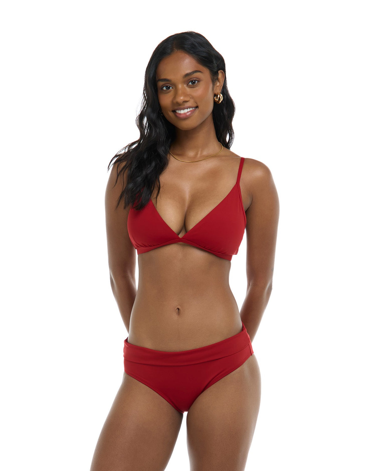 Jayme D Cup Top - GARNET