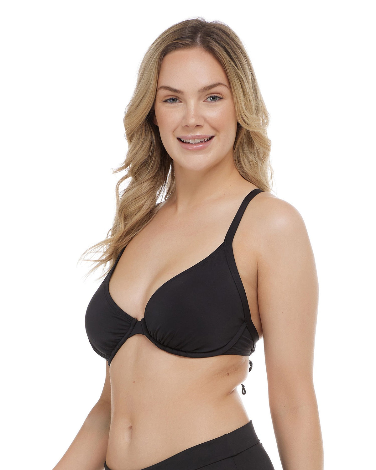 Hilary D,DD,E & F Cup Top - BLACK